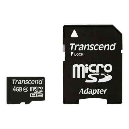 TRANSCEND 4GB micro SDHC Card Class 4 incl SD Adapter