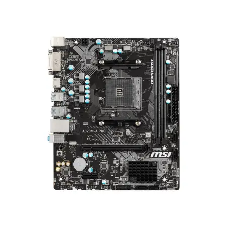 MSI A320M-A PRO MSI A320M-A PRO, AM4, 2x DDR4, 1PCI-Ex1, 4SATA3, 6USB3.2