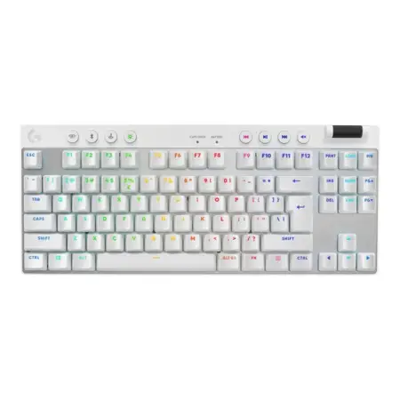 LOGITECH G PRO X TKL LIGHTSPEED Gaming Keyboard - WHITE - (US) INTL - 2.4GHZ/BT - N/A - EMEA28-935 - TACTILE