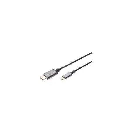 DIGITUS DA-70821 USB-C-HDMI Adapter 1.8m 4K/30Hz black metal housing