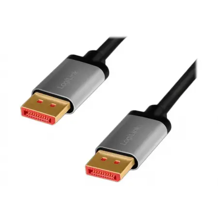 LOGILINK CDA0105 Kabel DisplayPort DP/M do DP/M 8K/60 Hz aluminium czarny/szary 2m