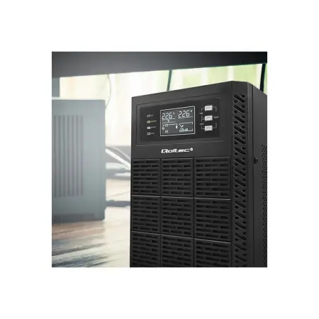 QOLTEC 52283 Zasilacz awaryjny UPS / 6kVA / 6000W / Power factor 1.0 / LCD / EPO / USB / Online