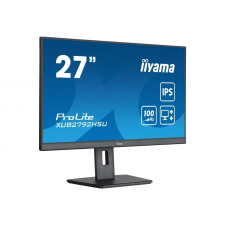 IIYAMA XUB2792HSU-B6 27inch ETE IPS-panel FHD 100Hz 250cd/m2 0.4ms HDMI DP Speakers 15cm Height Adj. Stand (P)