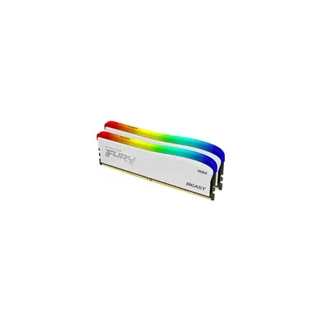 KINGSTON 16GB 3600MT/s DDR4 CL17 DIMM Kit of 2 FURY Beast White RGB SE