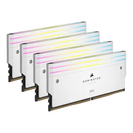 CORSAIR DOMINATOR TITANIUM RGB 64GB 4x16GB DDR5 6400MT/s DIMM Unbuffered 32-40-40-84 Std PMIC XMP 3.0 White Heatspreader 1.4V