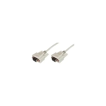 ASM AK-610106-020-E ASSMANN Kabel połączeniowy RS232 1:1 Typ DSUB9/DSUB9 Ż/Ż beżowy 2m