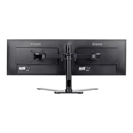 IIYAMA DS1002D-B1 Dual-Monitor table bracket with foot for Displays 10-30Zoll VESA 75x75 mm oder 100x100 mm weight 10kg