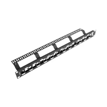 LANBERG PPKS-1224-B Lanberg keystone Patch Panel pusty z organizerem, 24 port, 19 1U, czarny