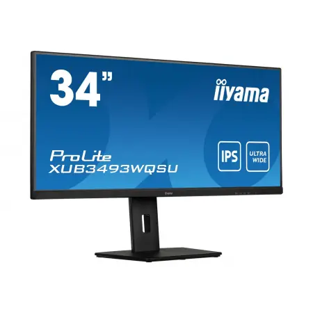 IIYAMA XUB3493WQSU-B5 34inch UW ETE IPS-panel 3440x1440 FreeSync 3000:1 400cd/m2 0.4ms MPRT HDR 2xHDMI 2xDP USB-HUB Speakers (P)