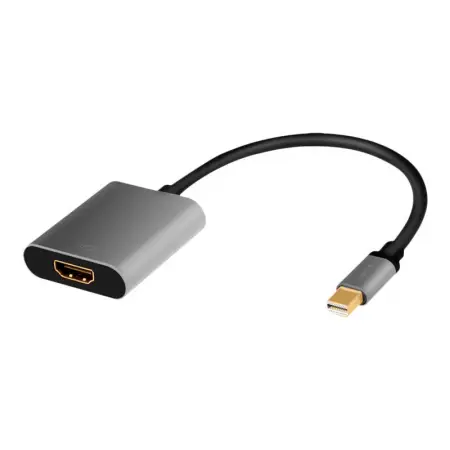 LOGILINK CDA0110 Adapter DisplayPort mDP/M na HDMI/F 4K/60 Hz aluminium czarny/szary 0.15m