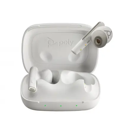HP Poly Voyager Free 60 UC White Sand Earbuds +BT700 USB-A Adapter +Basic Charge Case