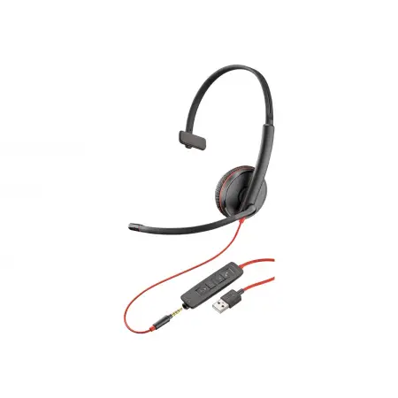 HP Poly Blackwire 3215 Monaural USB-A Headset Bulk