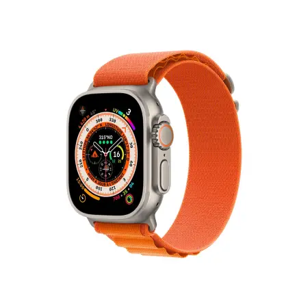 APPLE Watch Ultra GPS + Cellular 49mm Titanium Case with Orange Alpine Loop - Small