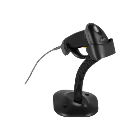 DELOCK Barcode scanner 1D with connection cable and stand