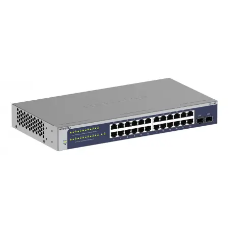 NETGEAR GS724T 24 Port Gigabit Smart Switch 2x combo copper/ SFP Ports Insight Remote/Cloud management