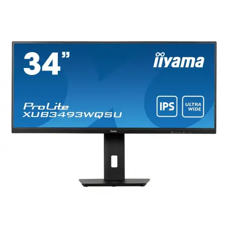 IIYAMA XUB3493WQSU-B5 34inch UW ETE IPS-panel 3440x1440 FreeSync 3000:1 400cd/m2 0.4ms MPRT HDR 2xHDMI 2xDP USB-HUB Speakers (P)