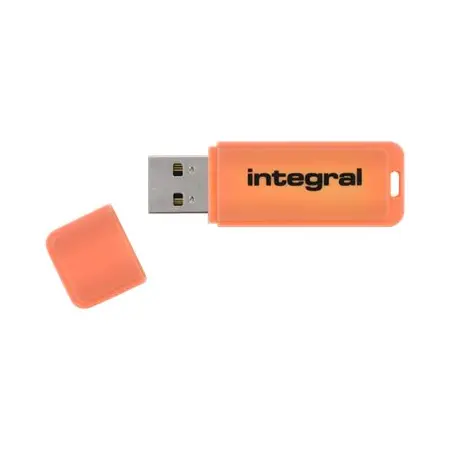 INTEGRAL INFD8GBNEONOR Integral pamięć USB Neon 8GB USB 2.0 - kolor pomarańczowy