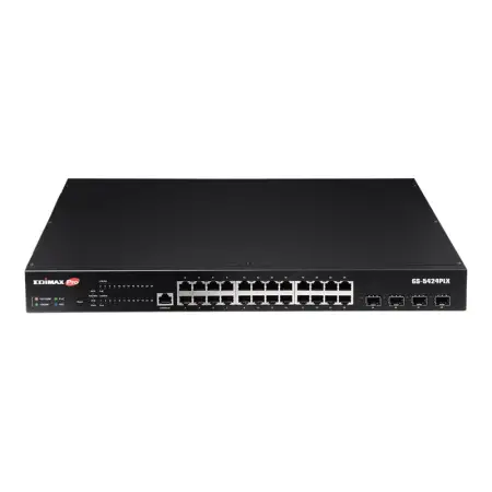 EDIMAX 24-Port Gigabit PoE Long rang 10GbE uplinks Switch