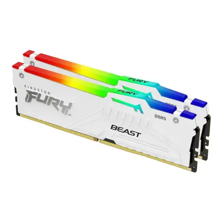 KINGSTON 32GB 6000MT/s DDR5 CL36 DIMM Kit of 2 FURY Beast White RGB EXPO