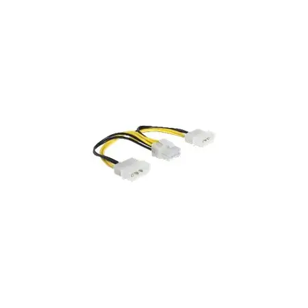 DELOCK 83410 Delock kabel zasilający wewnętrzny EPS 8PIN -> 2x Molex, 15 cm