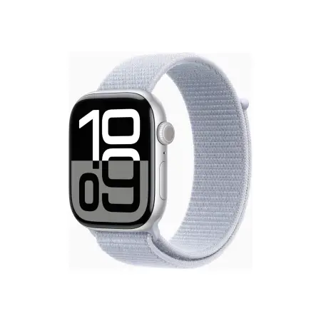 APPLE Watch Series 10 GPS 46mm Silver Aluminium Case with Blue Cloud Sport Loop