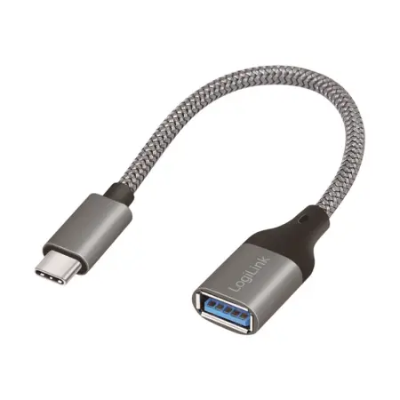 LOGILINK CU0106 Adapter USB 3.2 Gen1 Type-C C/M na USB-A/F OTG aluminium 0.15m