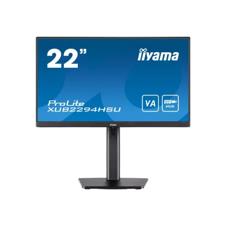 IIYAMA XUB2294HSU-B2 21.5inch ETE VA 1920x1080 250cd/m2 1ms 15cm Height Adj. Stand Pivot HDMI DisplayPort FreeSync 2xUSB 3.0 Speaker