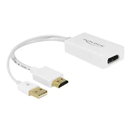 DELOCK 62496 Delock adapter HDMI(M)->Displayport(F) + zasilanie USB