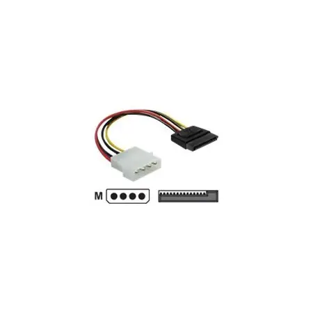 DELOCK 60112 Delock kabel SATA zasilający HDD (M) > Molex(M) 6cm