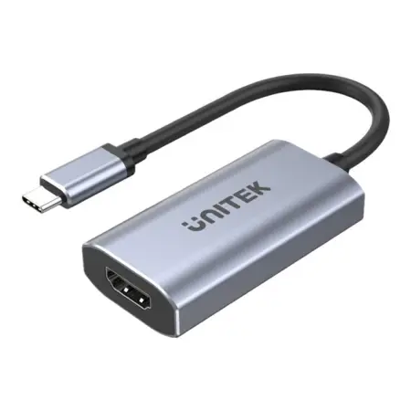 UNITEK V1414A Adapter USB-C - HDMI 2.1 8K 60Hz 4K 120Hz 15cm ALU