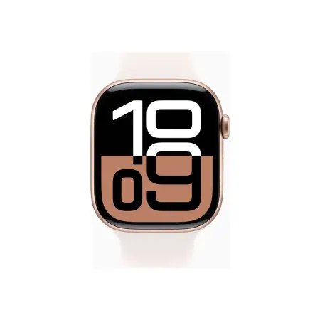 APPLE Watch Series 10 GPS 46mm Rose Gold Aluminium Case with Light Blush Sport Band - M/L