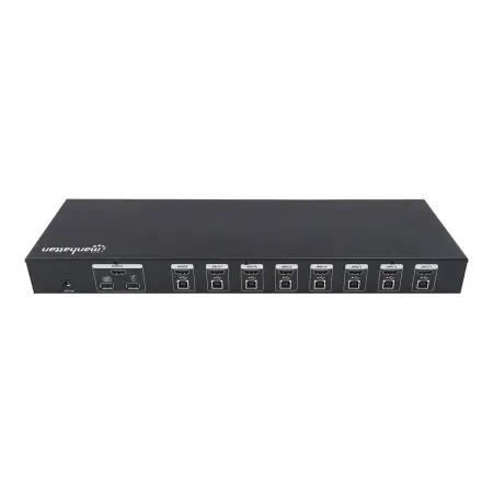 MANHATTAN 152785 Manhattan 8-portowy przełącznik KVM HDMI/USB 8x1 kable USB w zestawie czarny