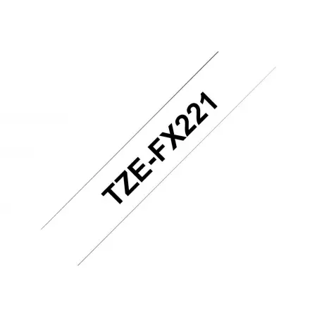 BROTHER TZEFX221 Taśma Brother 9mm BLACK ON WHITE FLEXIBLE ID