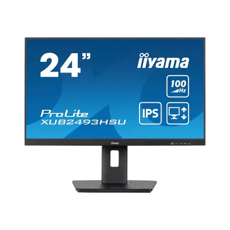 IIYAMA XUB2493HSU-B7 24inch IPS FHD 100Hz 300cd/m2 1ms Speakers HDMI DP 2xUSB 2.0 Speakers 15cm Height Adj. Stand