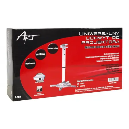 ART RAMP P-102S ART Uchwyt P-102 x40-62cmx do projektora srebrny 15KG srebrny