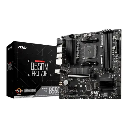 MSI B550M PRO-VDH Support for 3rd Gen AMD Ryzen Processors future AMD Ryzen with BIOS update 4xDIMM 4xSATAIII 2xM.2 AM4 mATX 105W