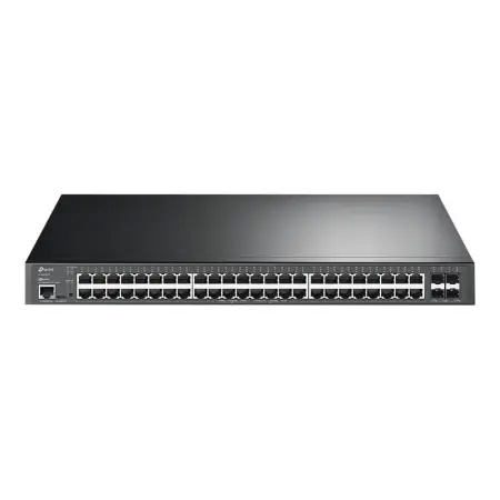 TP-LINK JetStream 52-Port Gigabit and 4-Port 10GE SFP+ L2+ Managed Switch with 48-Port PoE+