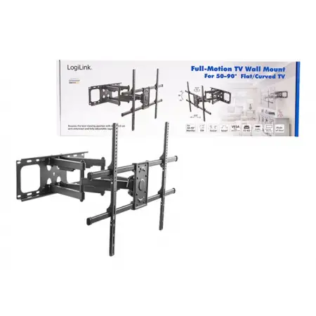 LOGILINK BP0151 TV wall mount 50-90inch tilt swivel 75 kg max