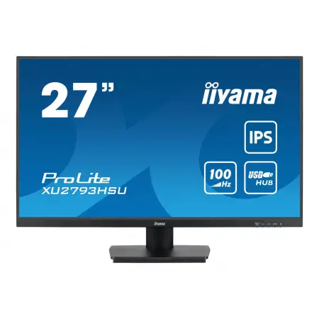 IIYAMA XU2793HSU-B6 27inch ETE IPS-panel FHD 100Hz 250cd/m2 1ms MPRT HDMI DP FreeSync USB-HUB Speakers (P)