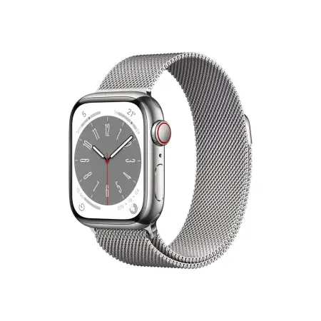 APPLE Watch Series 8 GPS + Cellular 41mm Silver Stainless Steel Case with Silver Milanese Loop