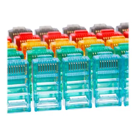 NETRACK 105-51MIX Netrack wtyk RJ45 8p8c UTP drut, kat. 5e (100 szt), kolor MIX