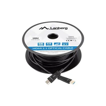 LANBERG kabel HDMI v2.1 8K M/M 100m optyczny AOC