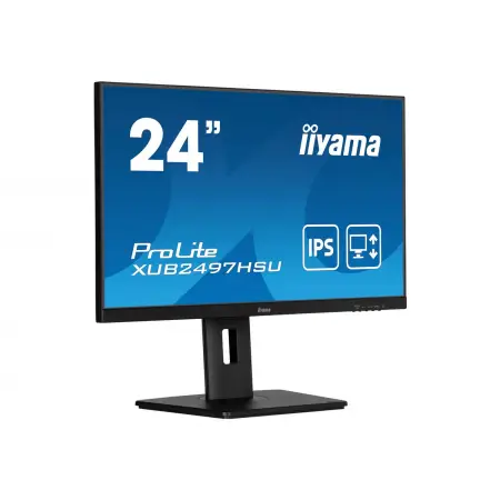 IIYAMA XUB2497HSU-B2 24inch IPS FHD 100Hz Adaptive Sync 300cd/m2 1ms HDMI DP 2xUSB 2.0 Speakers 15cm Height Adj. Stand (P)