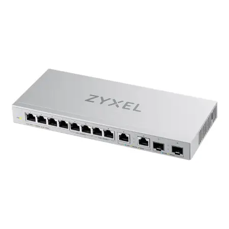 ZYXEL XGS1010-12 8-Port Unmanaged MultiGig Switch with 8-Ports 1G 2-Ports 2.5G 2-Ports 10G SFP+