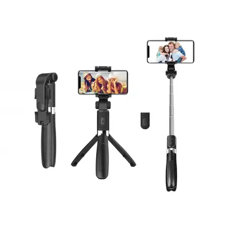 MEDIA-TECH 2in1 SELFIE TRIPOD - Uchwyt do selfie i statyw biurkowy 2 w 1 z pilotem Bluetooth