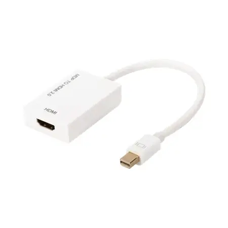 ASSMANN DisplayPort adapter cable mini DP - HDMI type A M/F 0 2m HDMI Ver. 2.0 active CE gold wh