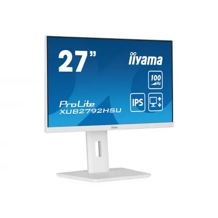 IIYAMA XUB2792HSU-W6 27inch ETE IPS FHD 100Hz 250cd/m2 0.4ms HDMI DP 4xUSB 3.2 FreeSync Speakers 15cm Height Adj. White (P)