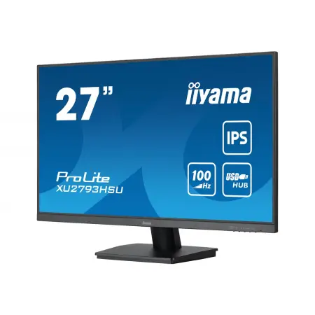 IIYAMA XU2793HSU-B6 27inch ETE IPS-panel FHD 100Hz 250cd/m2 1ms MPRT HDMI DP FreeSync USB-HUB Speakers (P)