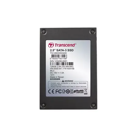 TRANSCEND TS128GSSD420I Transcend SSD 128GB 2.5 SATA3 (MLC) with Iron Case