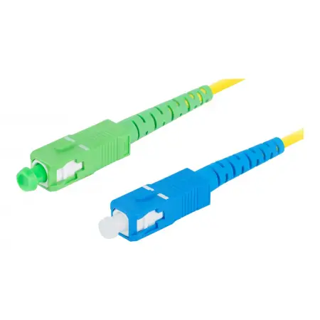 LANBERG fiber optic patchcord SM SC/APC-SC/UPC simplex 1m LSZH g657a1 3.0mm yellow